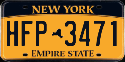 NY license plate HFP3471