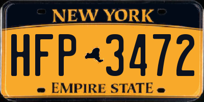 NY license plate HFP3472