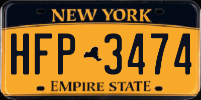 NY license plate HFP3474