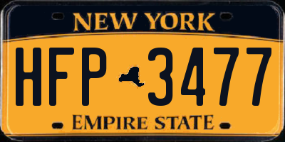NY license plate HFP3477