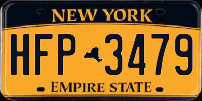 NY license plate HFP3479