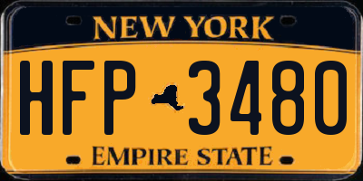 NY license plate HFP3480