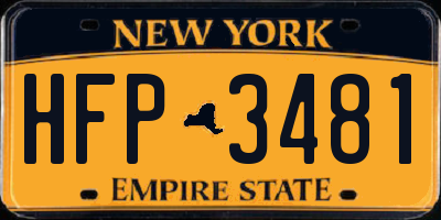 NY license plate HFP3481