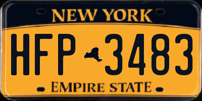 NY license plate HFP3483
