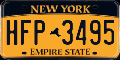 NY license plate HFP3495