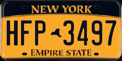 NY license plate HFP3497