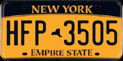 NY license plate HFP3505