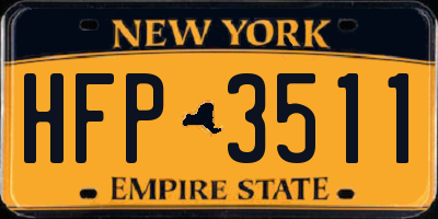 NY license plate HFP3511
