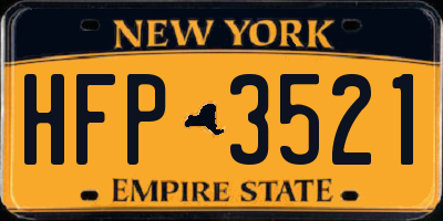 NY license plate HFP3521