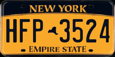 NY license plate HFP3524