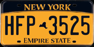 NY license plate HFP3525