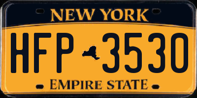 NY license plate HFP3530