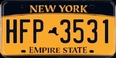 NY license plate HFP3531