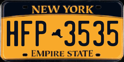 NY license plate HFP3535