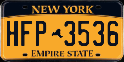 NY license plate HFP3536