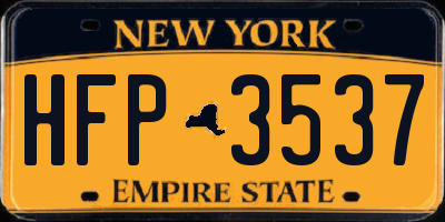 NY license plate HFP3537