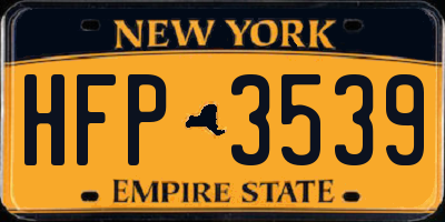NY license plate HFP3539