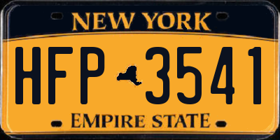 NY license plate HFP3541