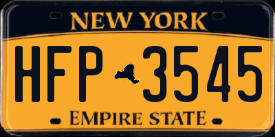 NY license plate HFP3545