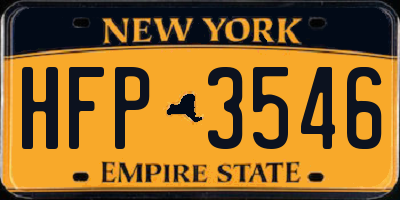 NY license plate HFP3546