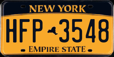 NY license plate HFP3548