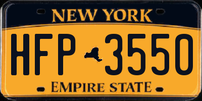 NY license plate HFP3550