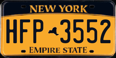 NY license plate HFP3552