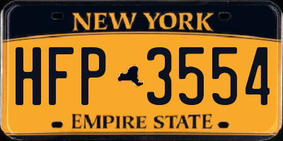 NY license plate HFP3554
