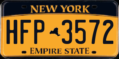 NY license plate HFP3572