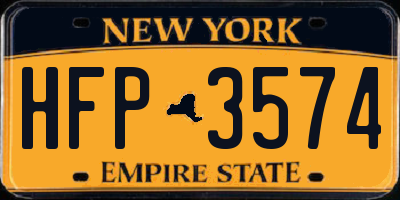 NY license plate HFP3574