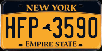 NY license plate HFP3590