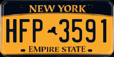 NY license plate HFP3591