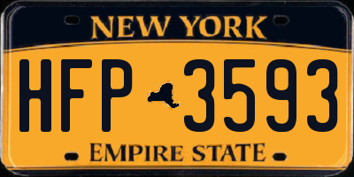 NY license plate HFP3593