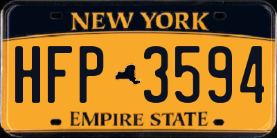 NY license plate HFP3594