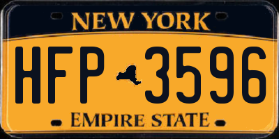 NY license plate HFP3596