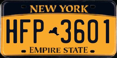 NY license plate HFP3601