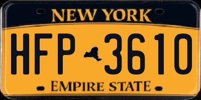 NY license plate HFP3610