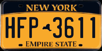 NY license plate HFP3611