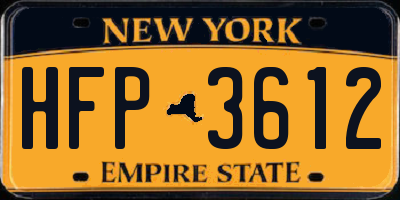 NY license plate HFP3612