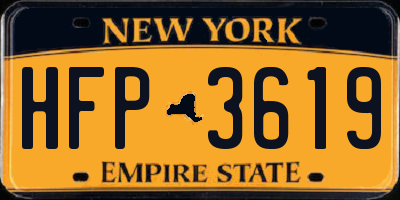 NY license plate HFP3619