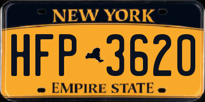 NY license plate HFP3620