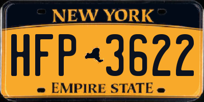 NY license plate HFP3622