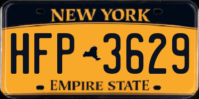 NY license plate HFP3629