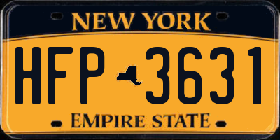 NY license plate HFP3631