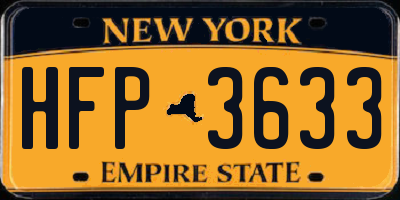 NY license plate HFP3633