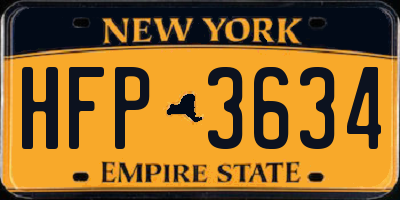 NY license plate HFP3634