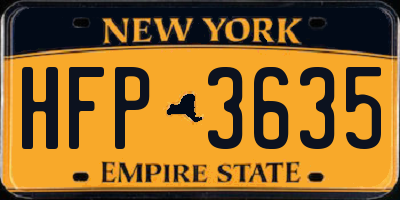 NY license plate HFP3635