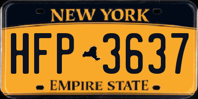 NY license plate HFP3637