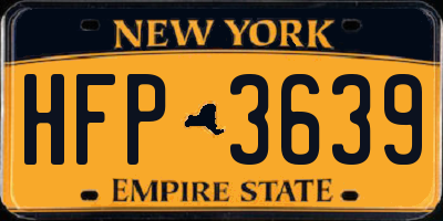 NY license plate HFP3639