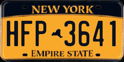 NY license plate HFP3641